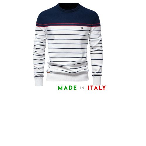 Capri- Elegante maglione a Righe Uomo