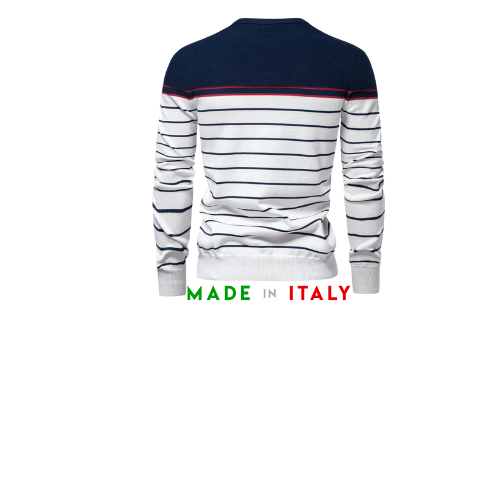 Capri- Elegante maglione a Righe Uomo